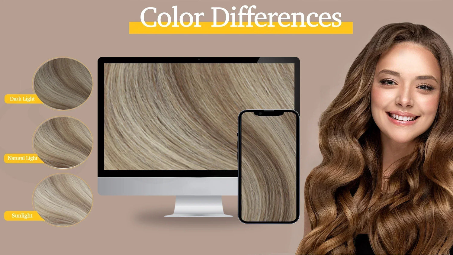 Different display lights show different product colors