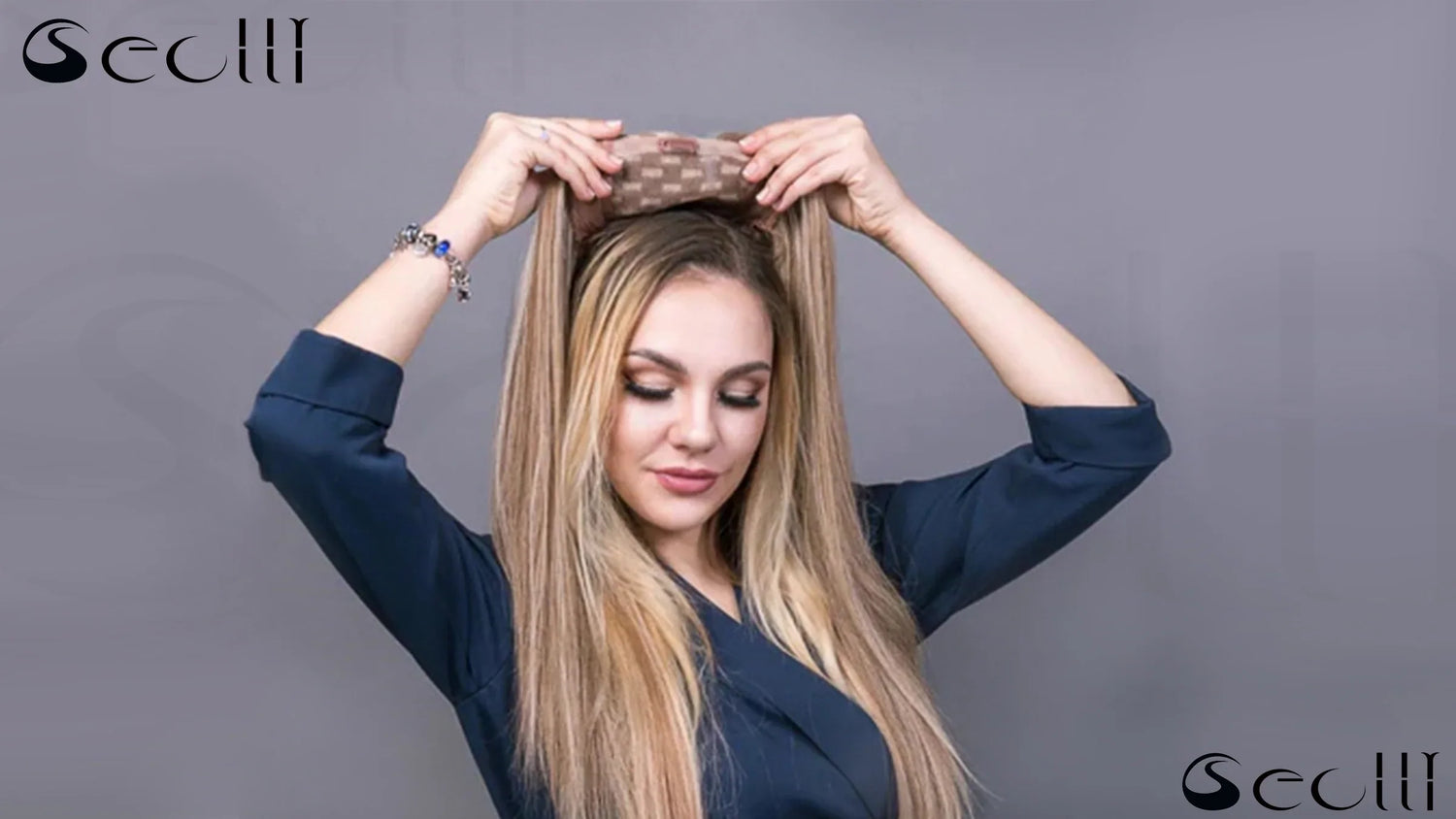 How to apply human hair topper