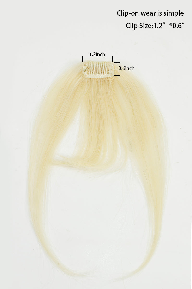 Annie Handmade Human Hair Bangs light blonde