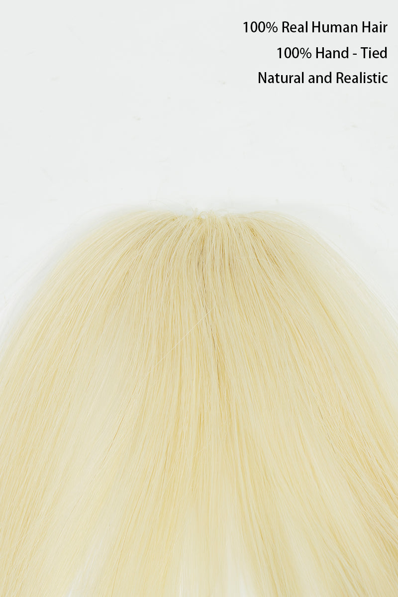 Annie Handmade Human Hair Bangs light blonde