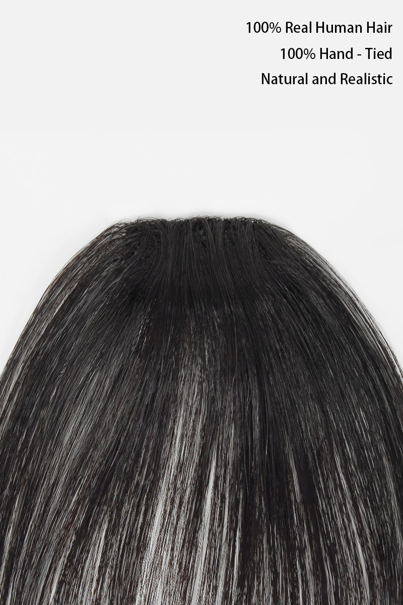 Natural Black Human Hair Clip-in Bangs – 100% Real Human Hair, Hand-Tied, Natural and Realistic