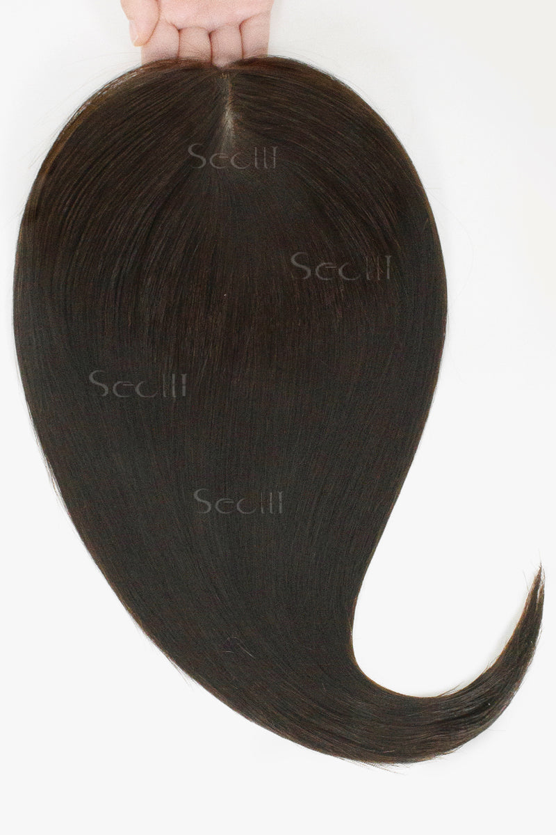 Carlin Human Hair Topper Dark Brown