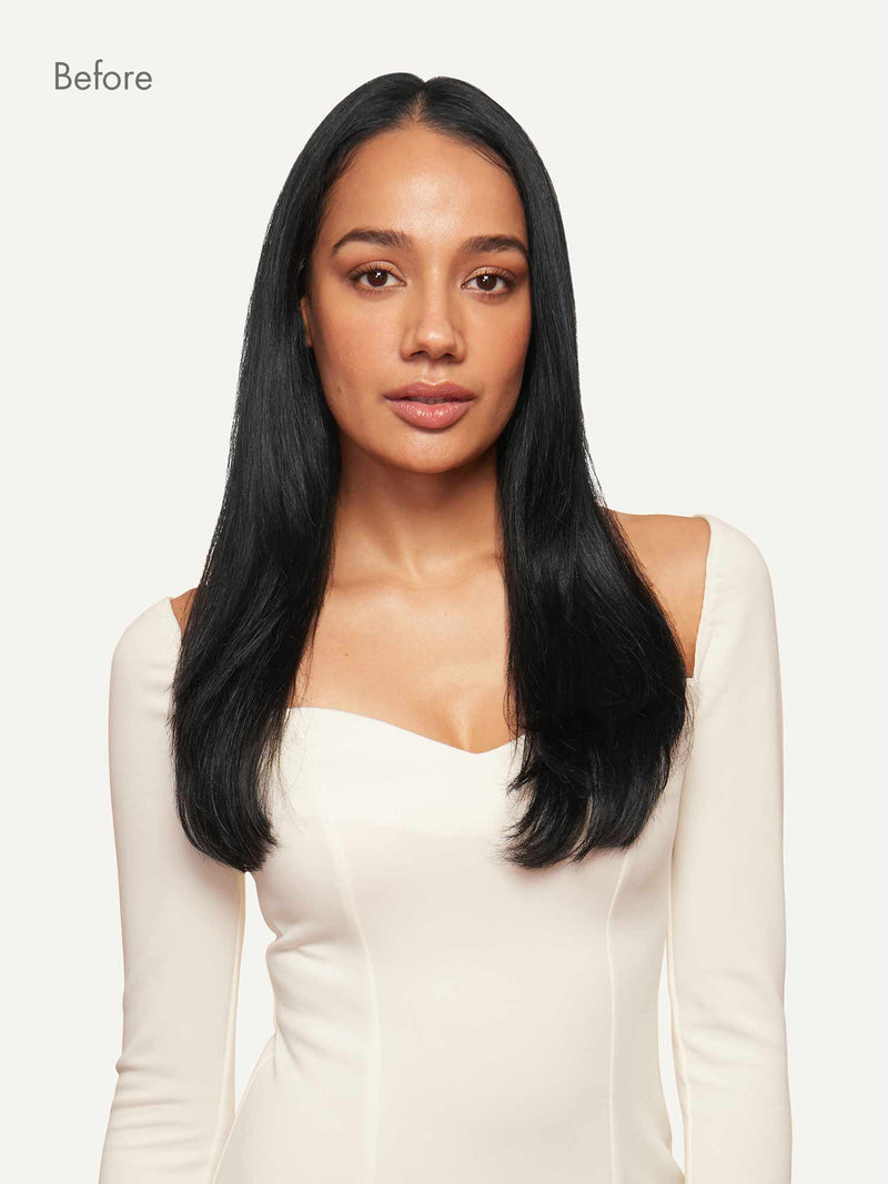 Dolly Halo Clips en Extensiones de Cabello Marrón Macho