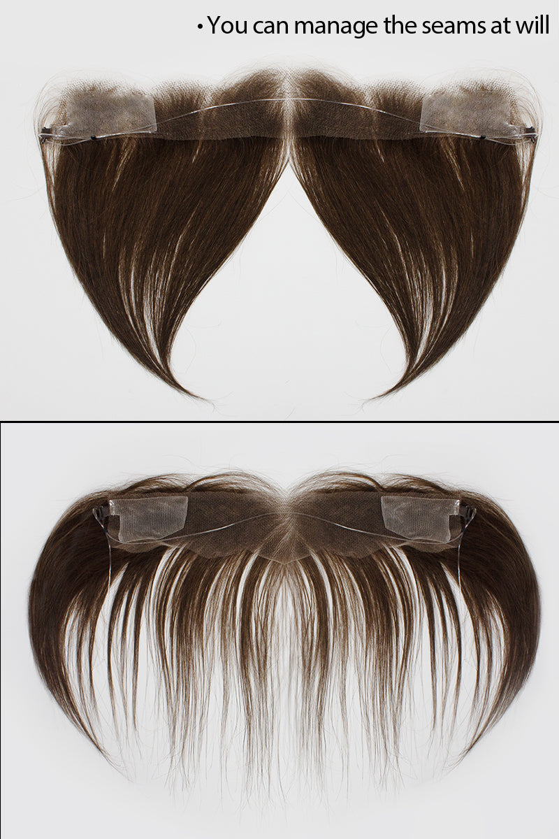 Seully Hair Hairline Topper: Breathable Lace|Halo Wire|Natural Look Dark Brown