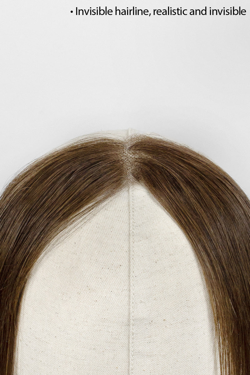 Seully Hair Hairline Topper: Breathable Lace|Halo Wire|Natural Look Medium Brown