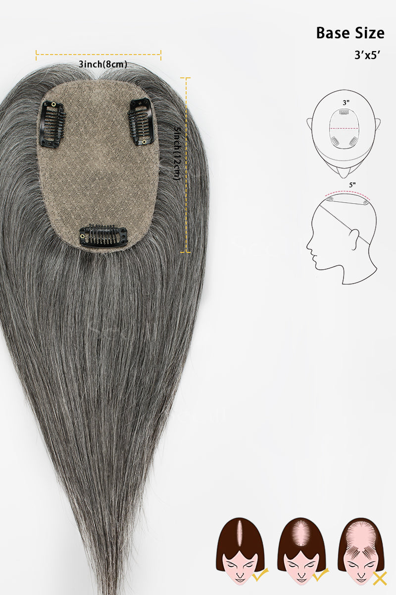 Topper de Cabello Humano Remy con Base de Seda Flavia |