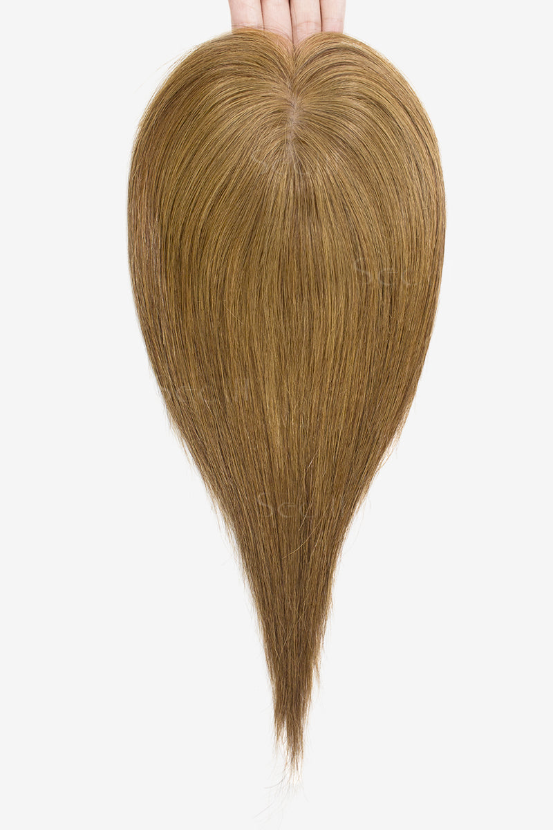 Flavia Silk Top Remy Cabelo Humano Topper Extra Claro Castanho