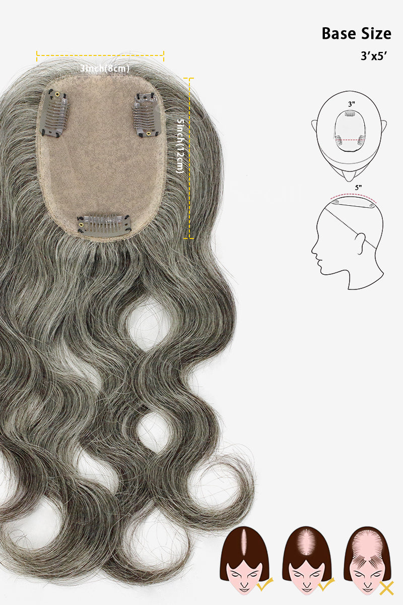Flavia-C02 Wave Curly Human Hair Toppers