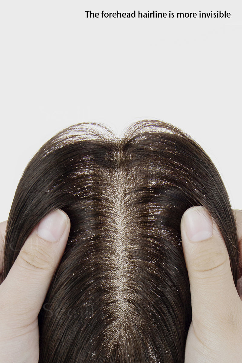 Hera Human Hair Topper Dark Brown