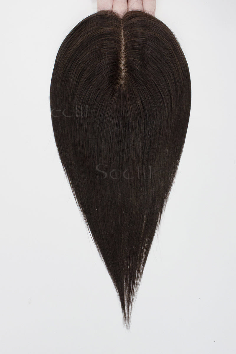 Hera Human Hair Topper Dark Brown