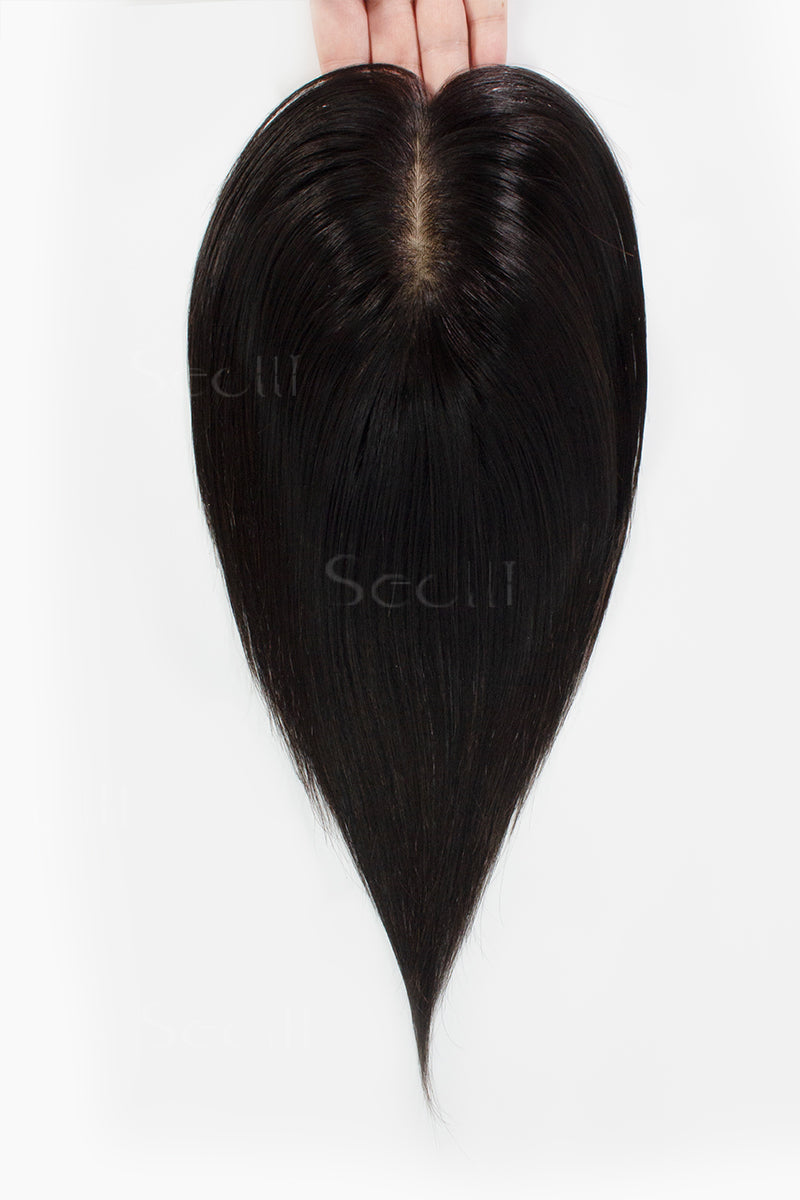 Hera Human Hair Topper Natural Black