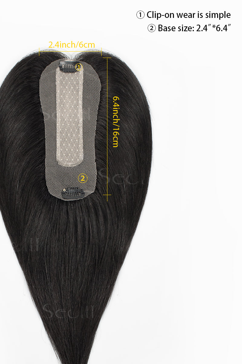 Hera Human Hair Topper Natural Black