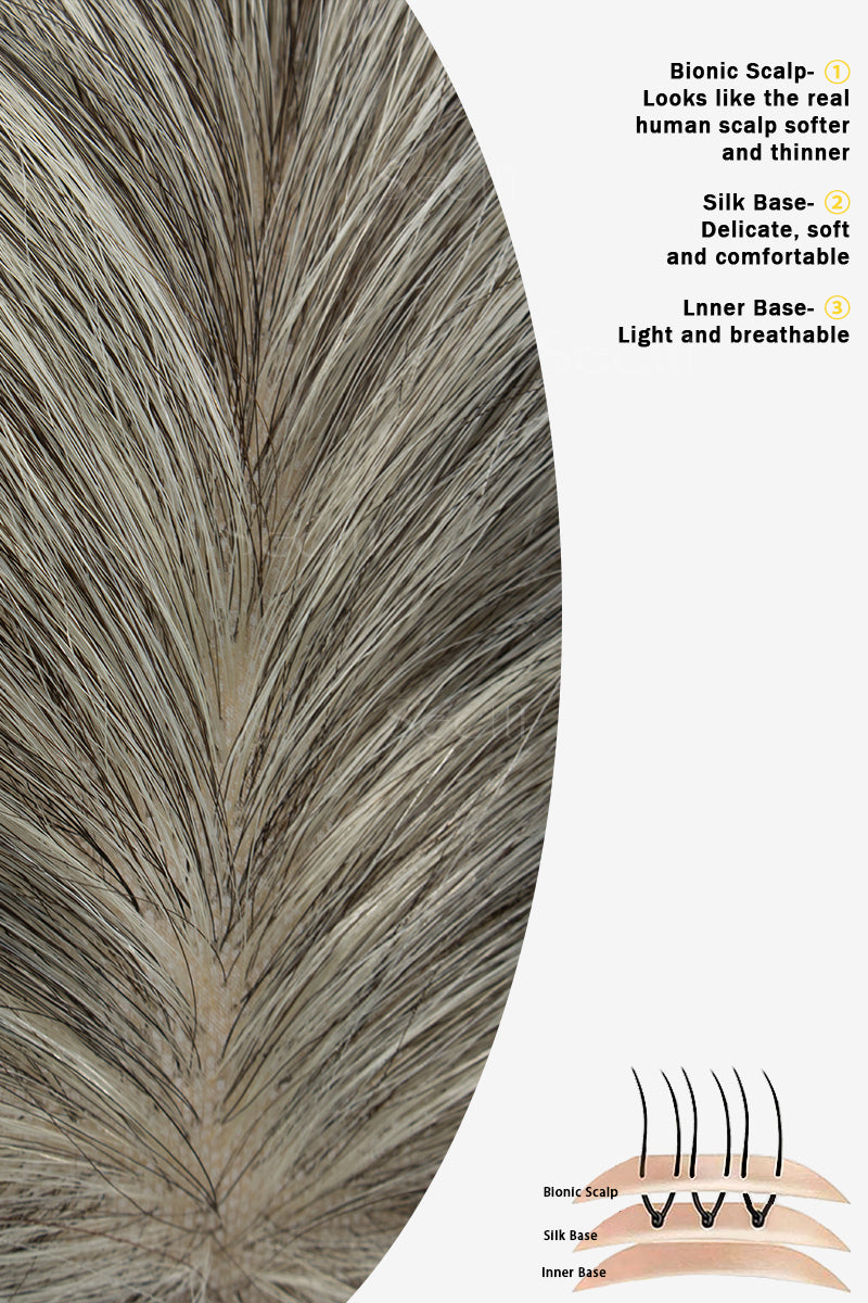 Flavia Silk Top Remy Cabelo Humano Topper