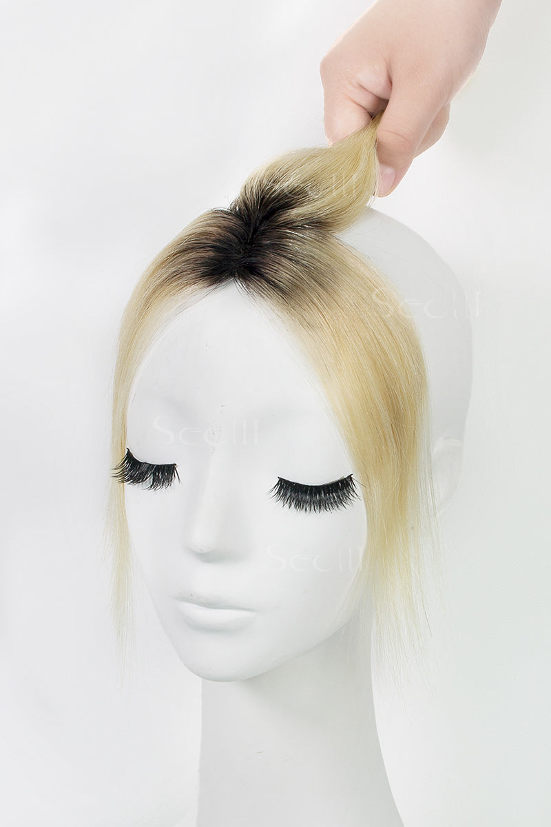 Magic Pixie Topper Natural Black Roots with Lightest Blonde
