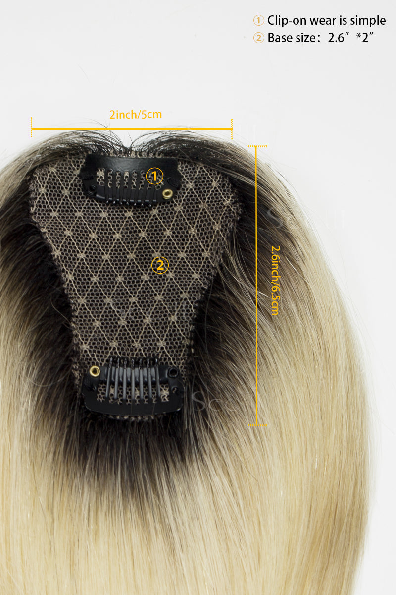 Magic Pixie Topper Natural Black Roots with Lightest Blonde