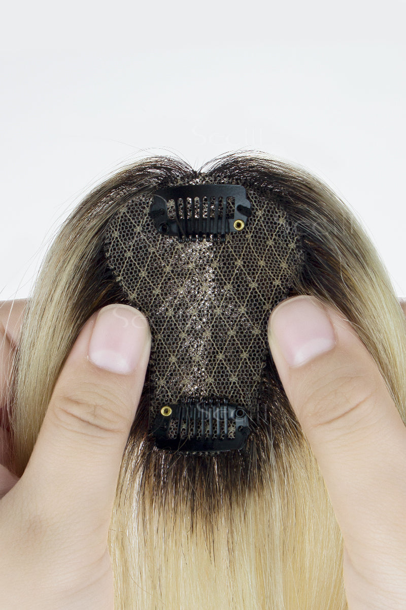 Magic Pixie Topper Natural Black Roots with Lightest Blonde