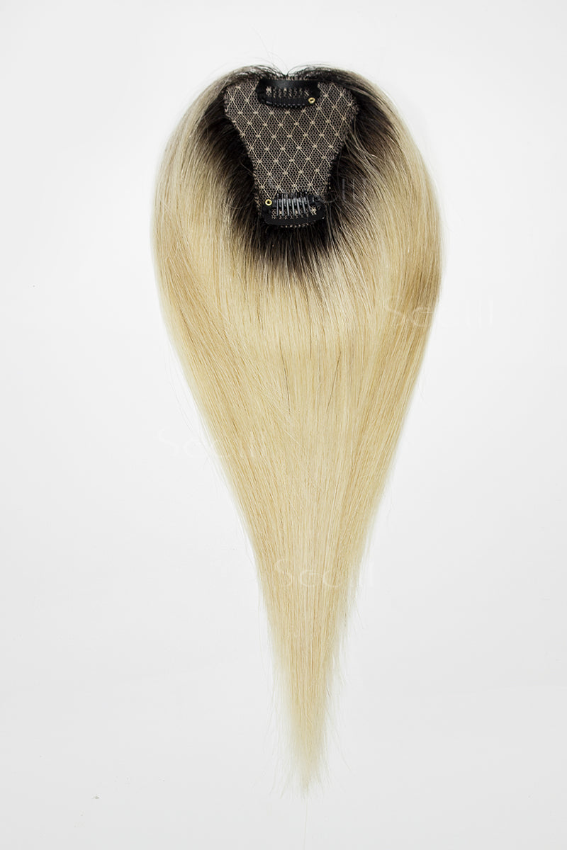 Magic Pixie Topper Natural Black Roots with Lightest Blonde