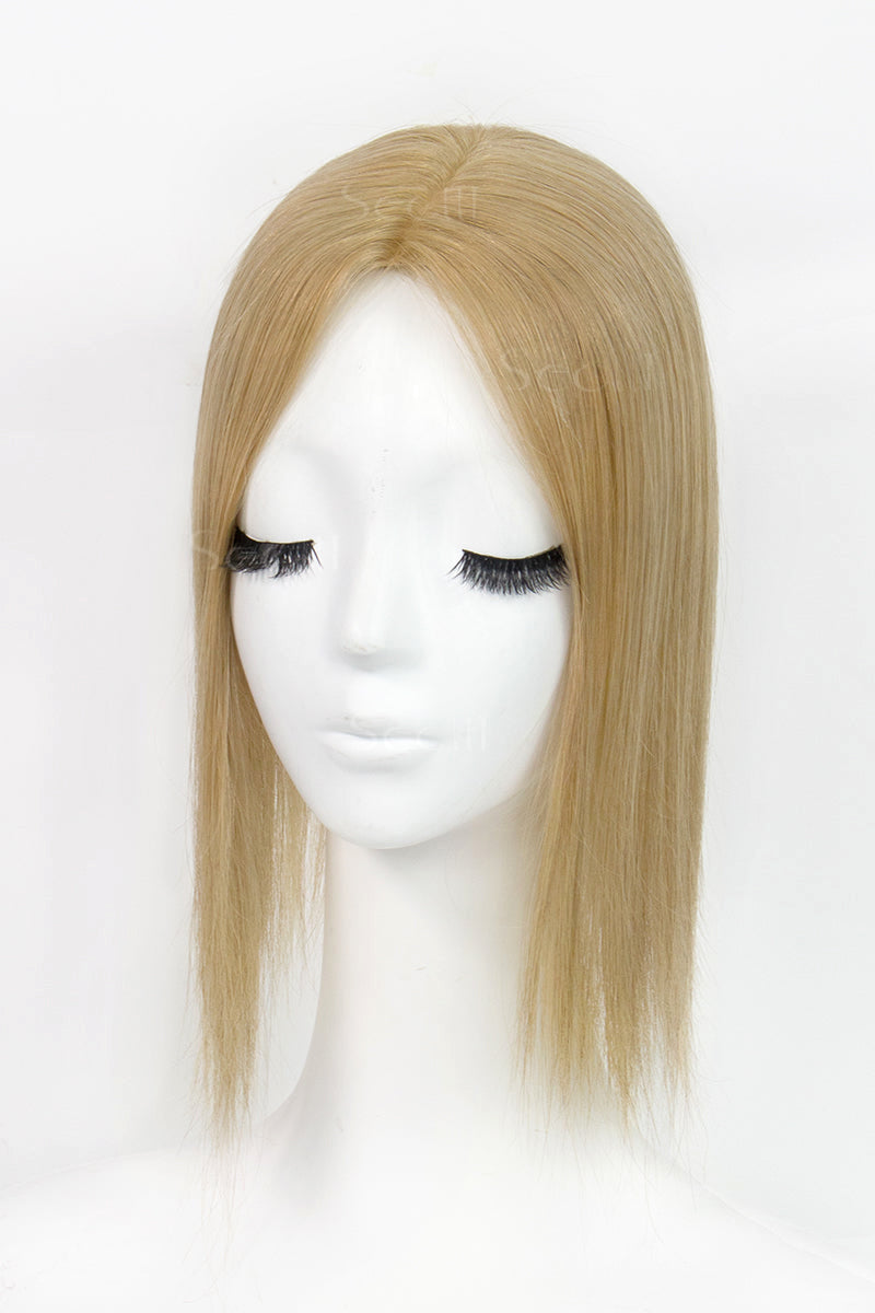 Metis Human Hair Toppers Crown Topper Hair Extensions Honey Blonde