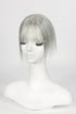 Light Grey topper on a mannequin head against a white background