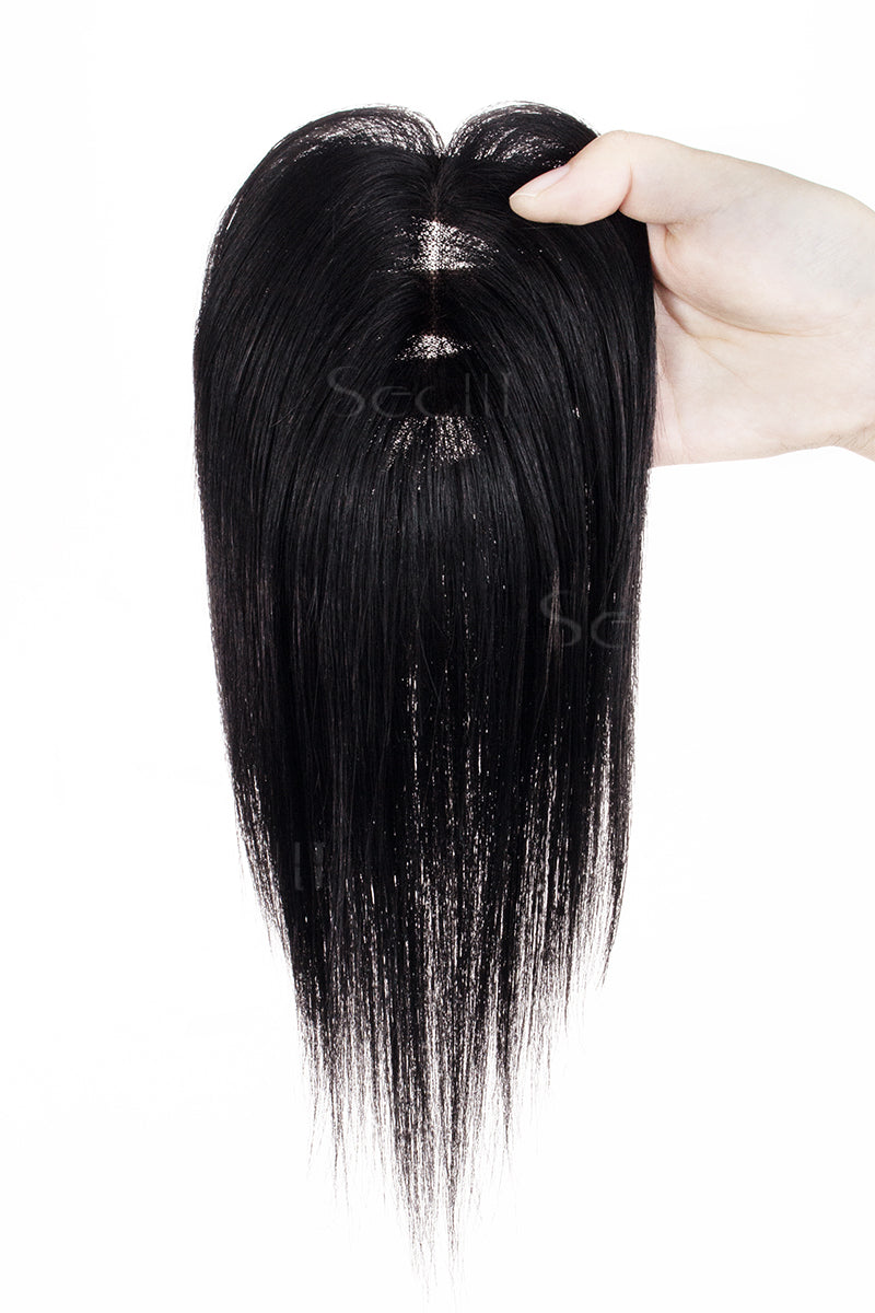Frange Postiche En Cheveux Humains Bouclés - Clips Noirs, Longueur Courte