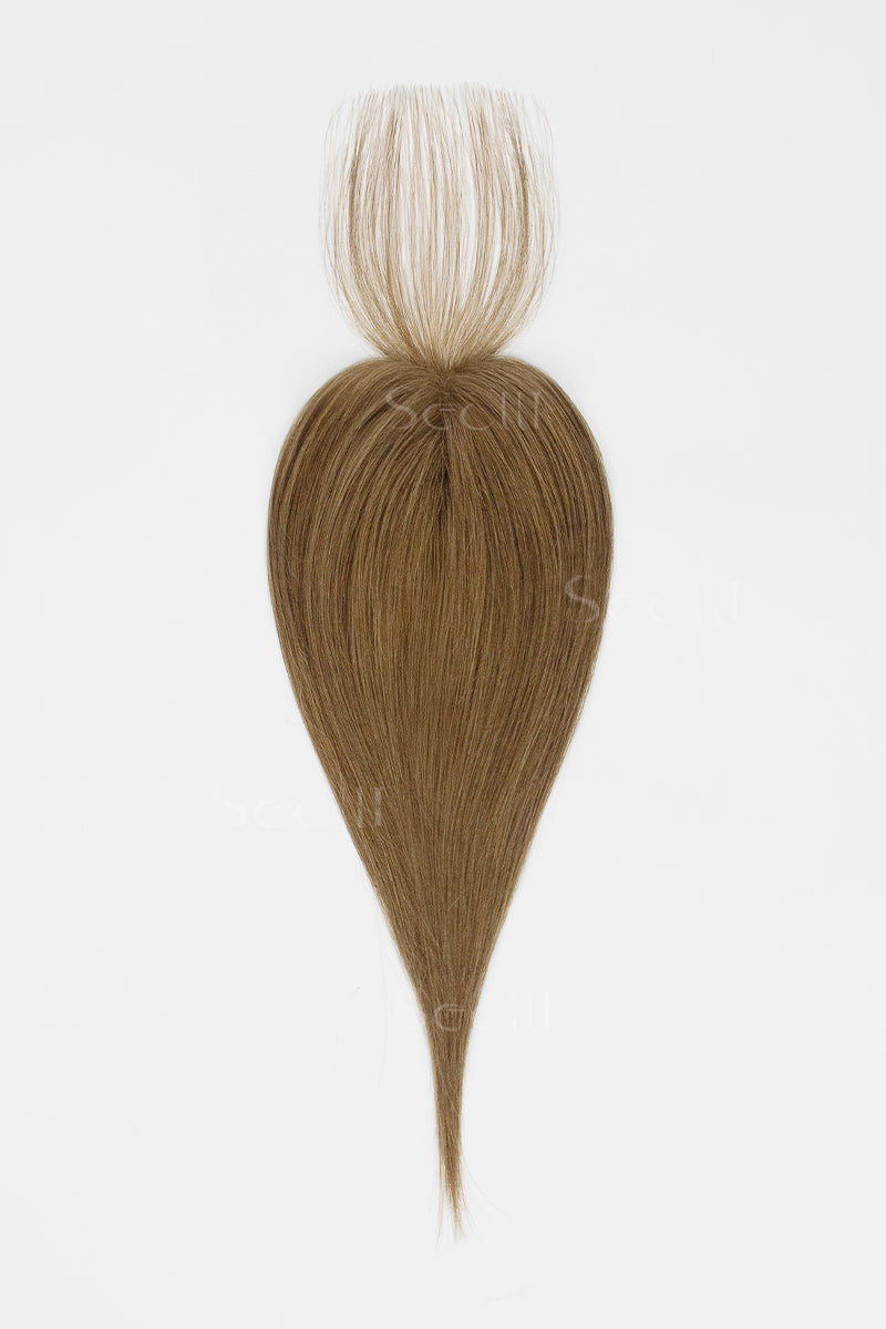 Magic Pixie Topper with Bangs Medium Ash Brown