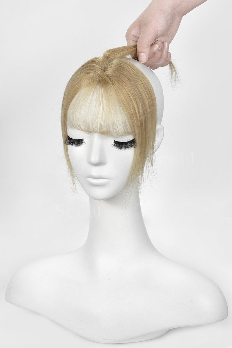 Magic Pixie Topper with Bangs Dark Blonde with Light Blonde