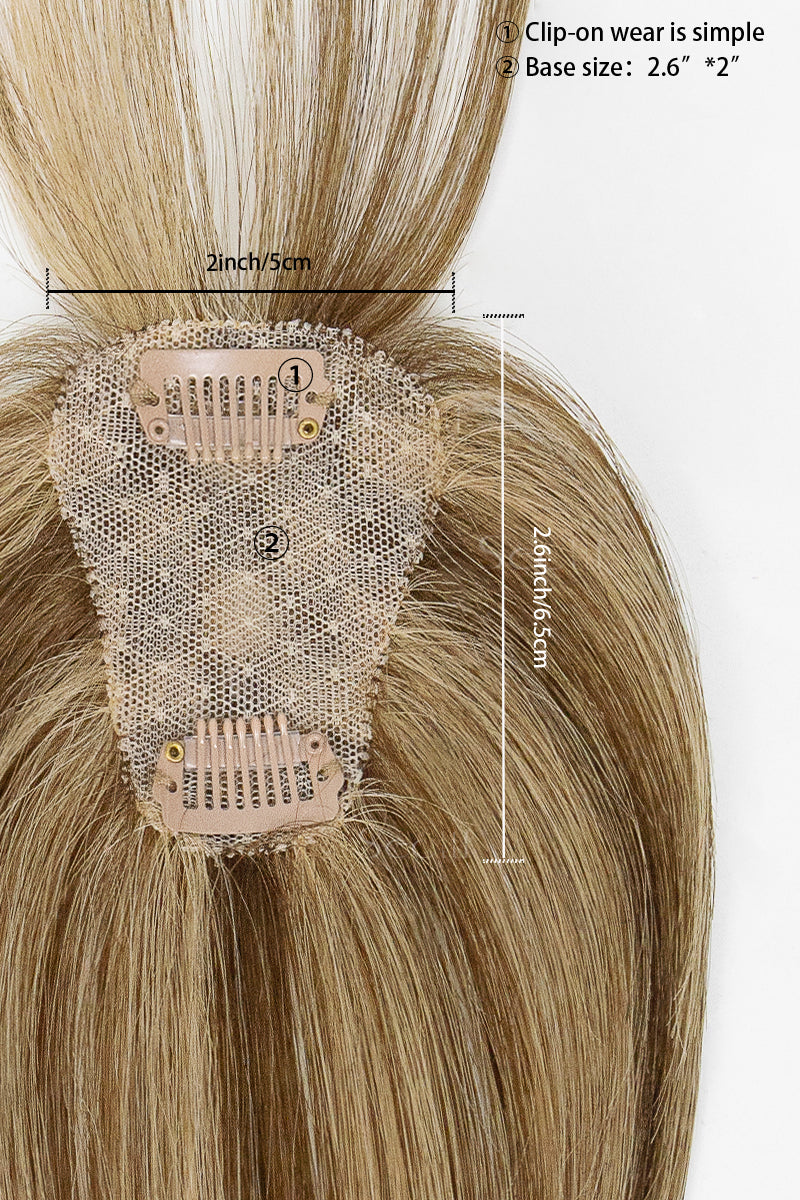 Magic Pixie Topper with Bangs Medium Brown with Warm Highlights