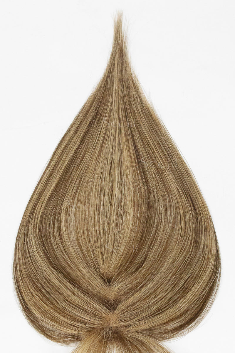 Magic Pixie Topper with Bangs Medium Brown with Warm Highlights