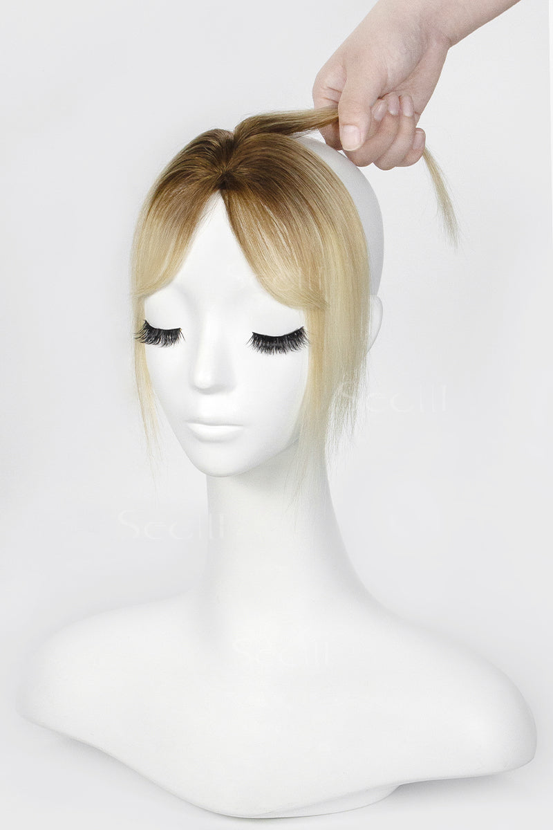 Magic Pixie Topper with Bangs Light Blonde with Highlights