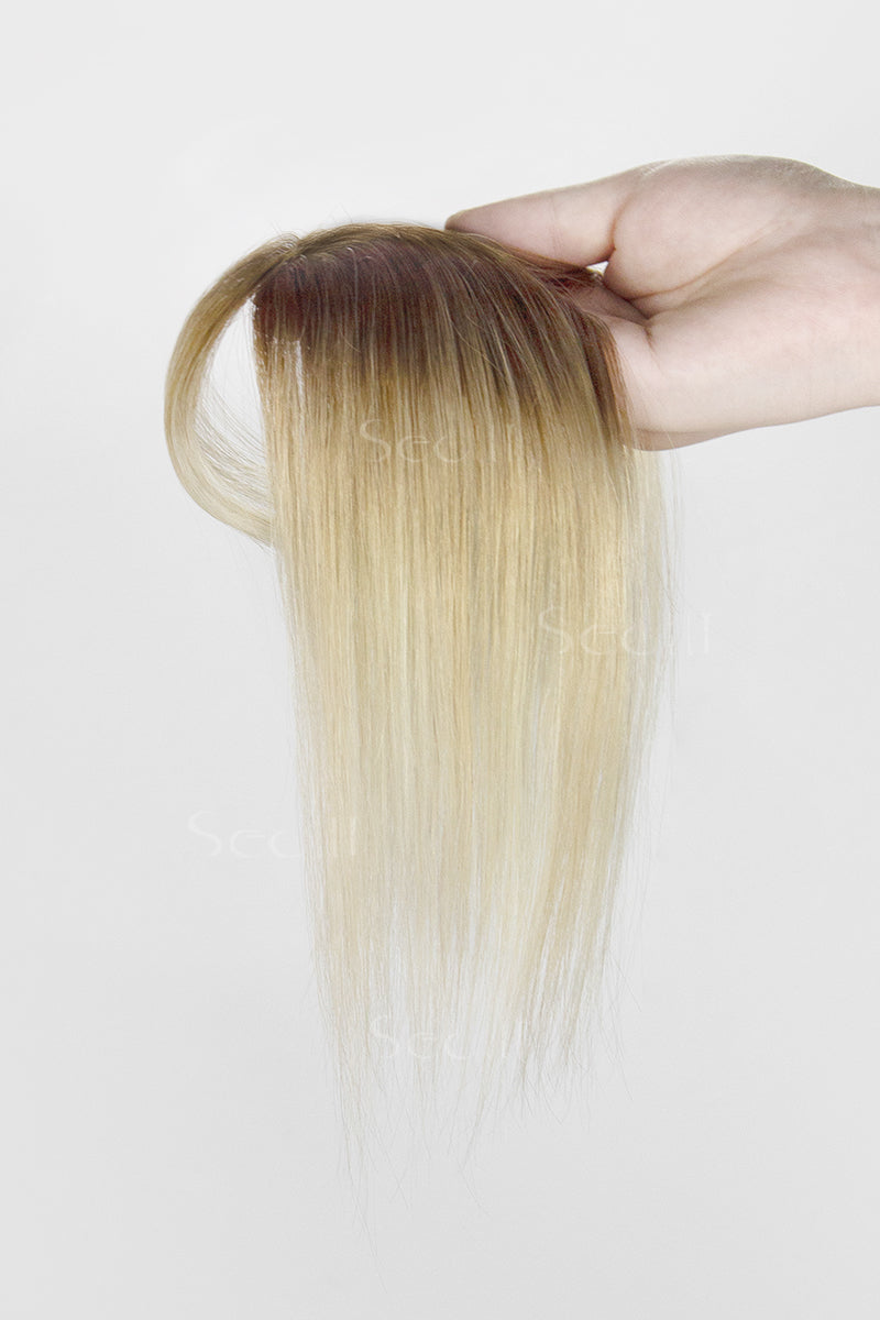 Magic Pixie Topper with Bangs Light Blonde with Highlights