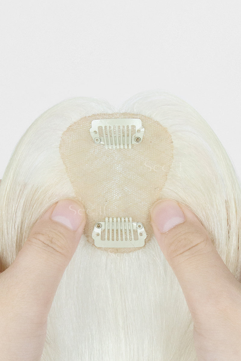 Magic Pixie Topper with Bangs White Blonde