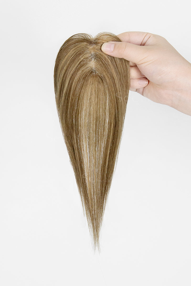 Magic Pixie Hair Topper Medium Brown with Warm Highlights