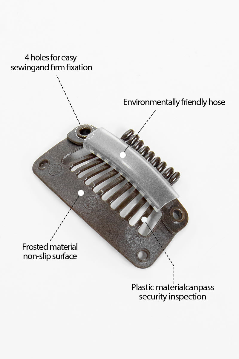 Metallic object with features labeled on a white background