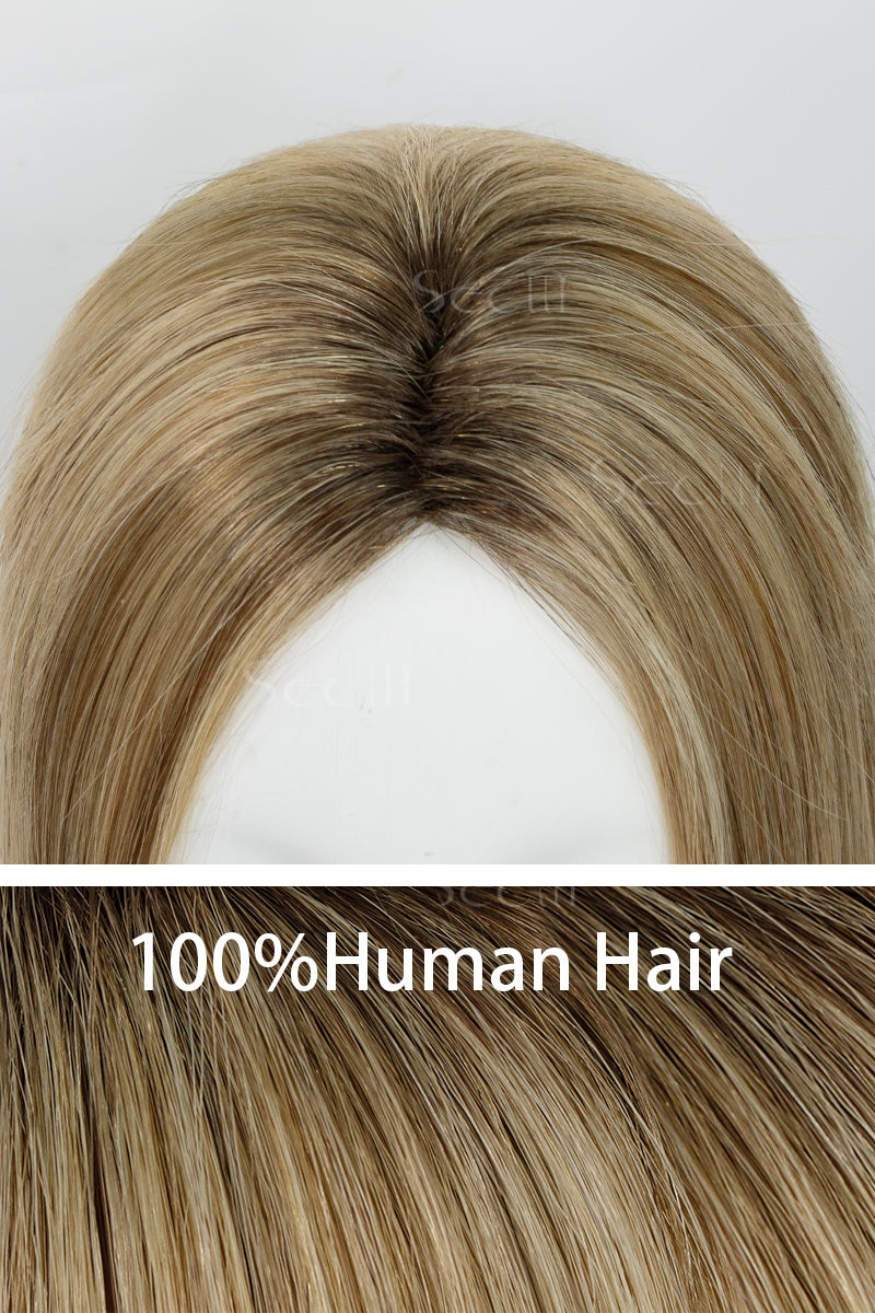 Blonde hairpiece with &