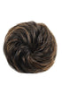 Moño desordenado Seully, pieza de cabello negro con reflejos rubios dorados