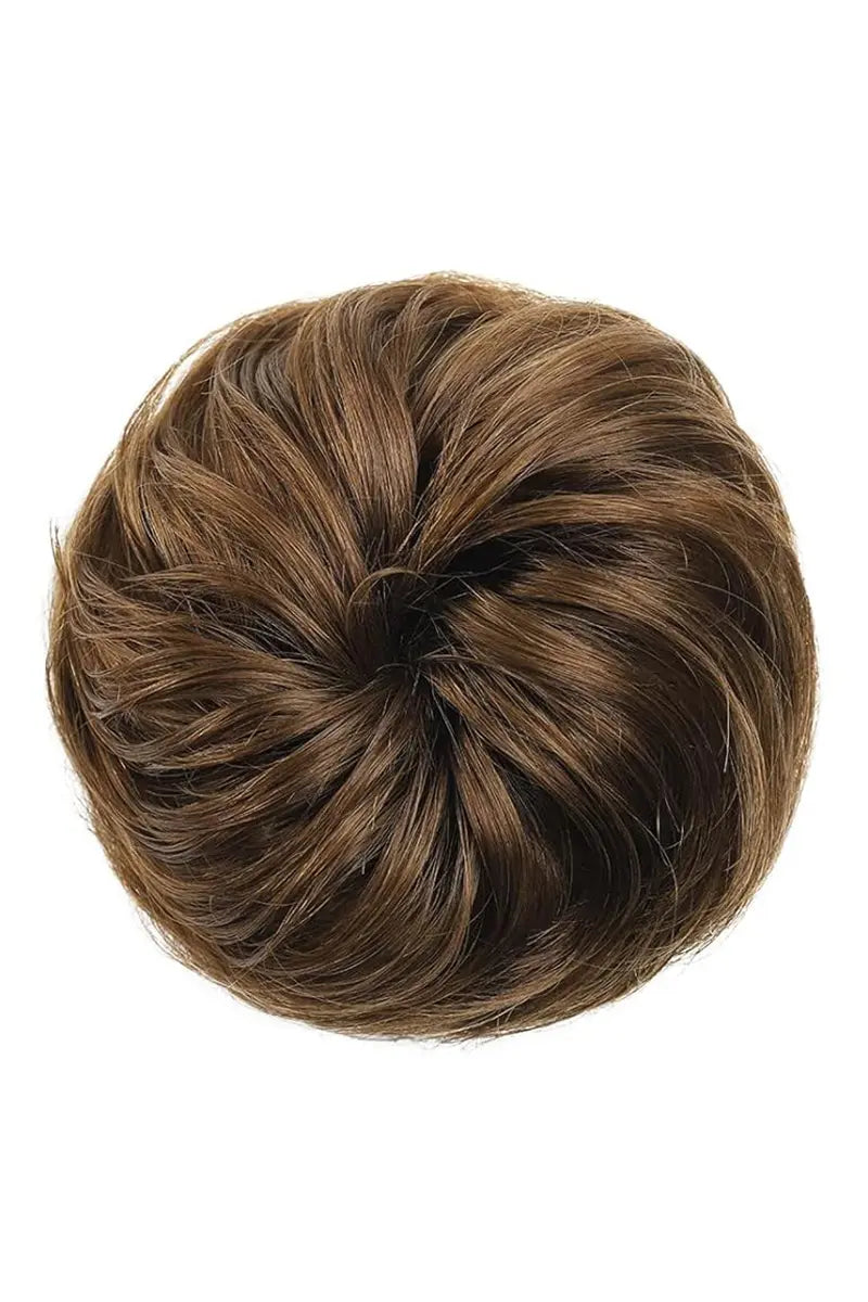 Seully Messy Bun Hair Piece Castanho Médio