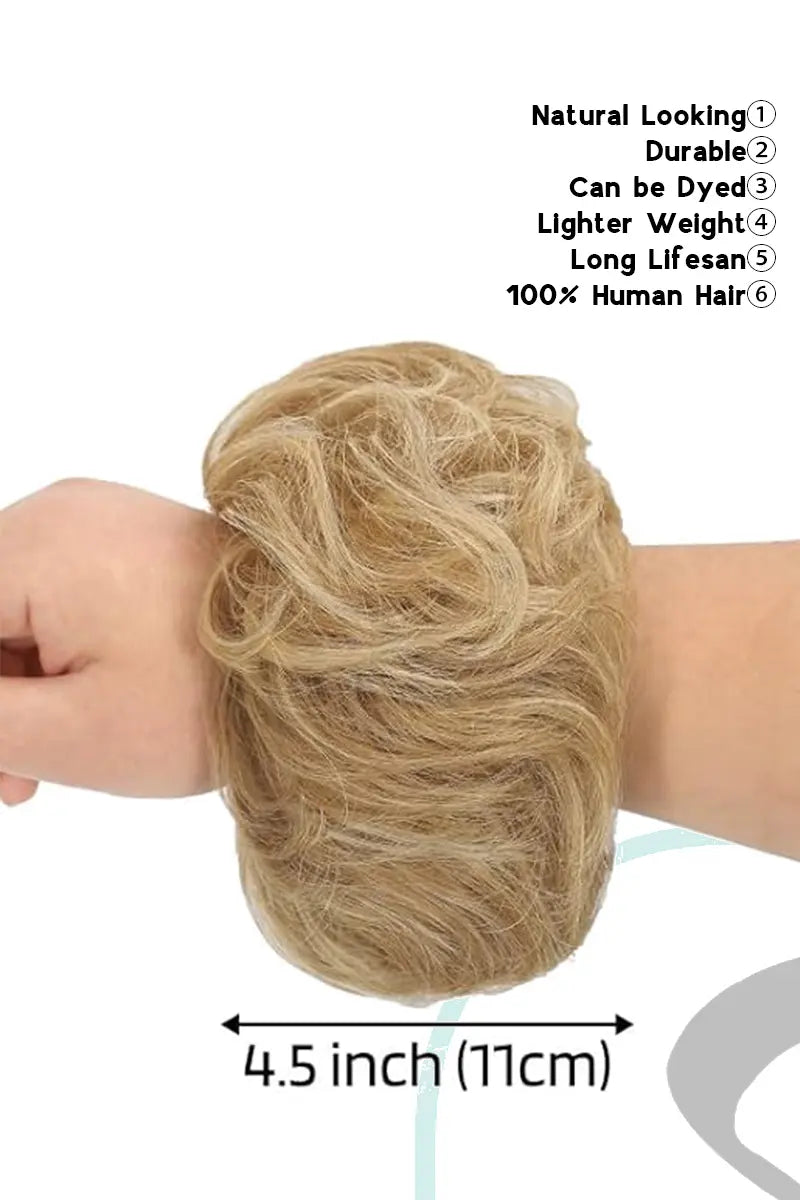 Seully Messy Bun Hair Piece Loiro Escuro com Mechas