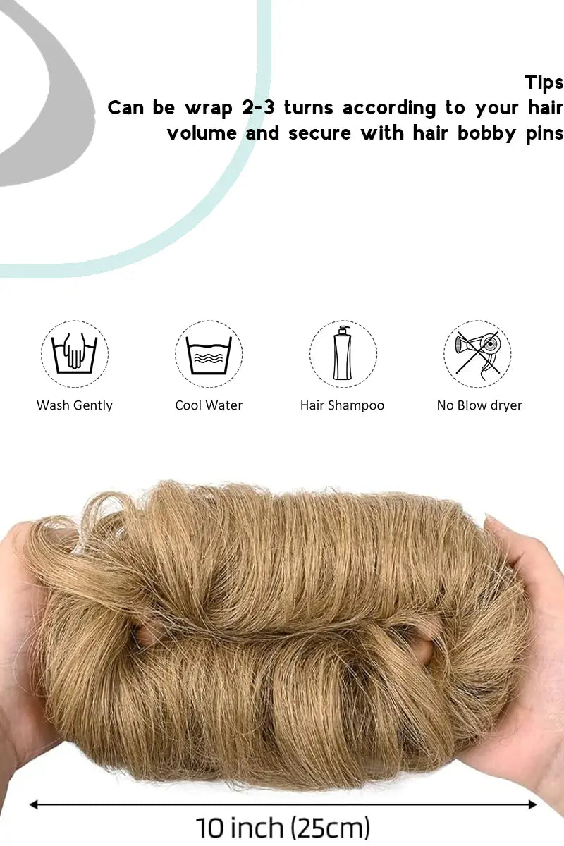 Seully Messy Bun Hair Piece Loiro dourado médio