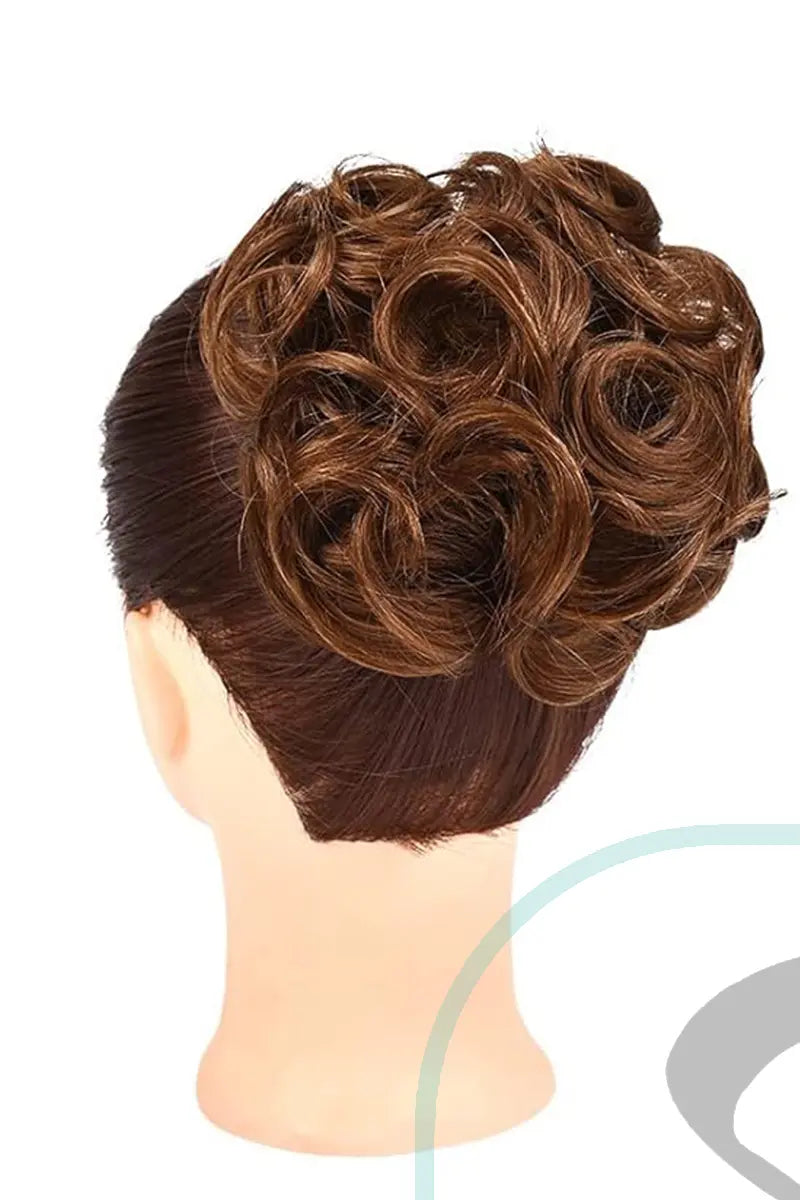 Pieza de cabello con moño desordenado Seully color rojo cobre n.° 33