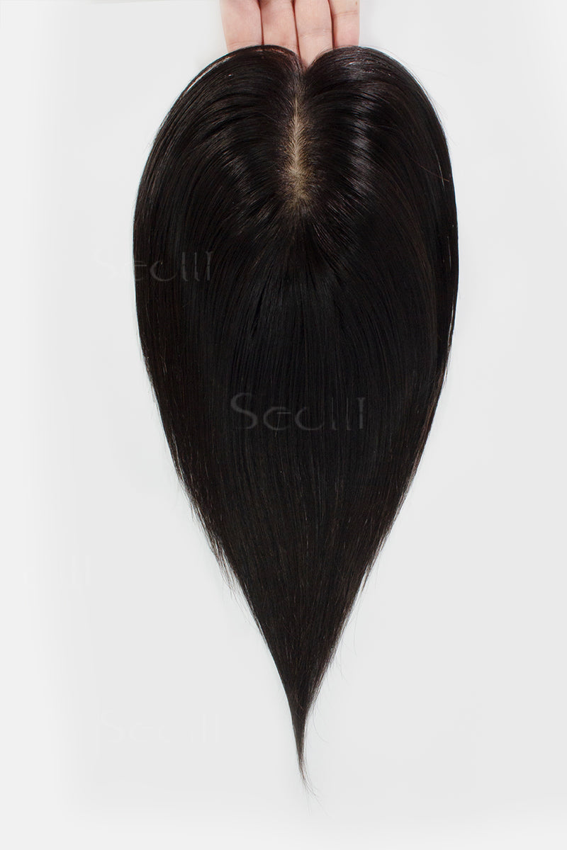 Hera Human Hair Topper Natural Black