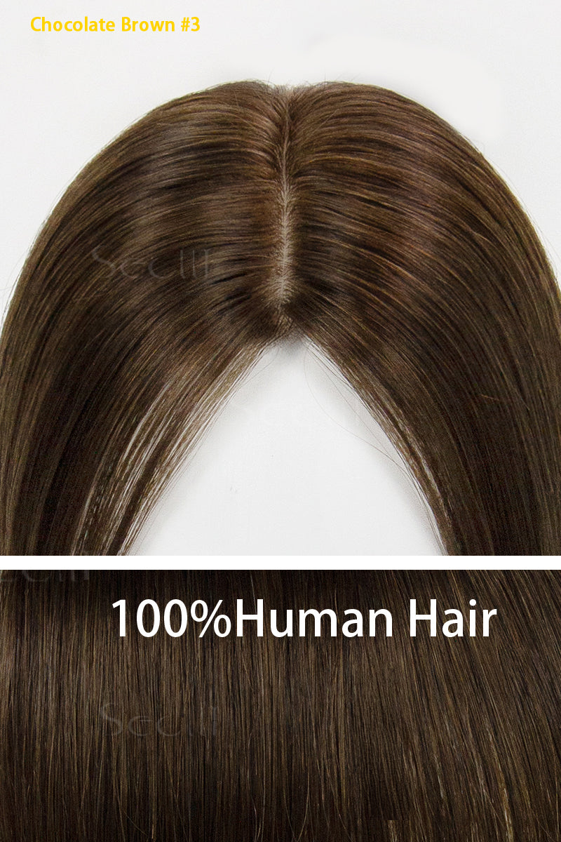 Topper de Cabello Humano y Hecho a Mano Hera