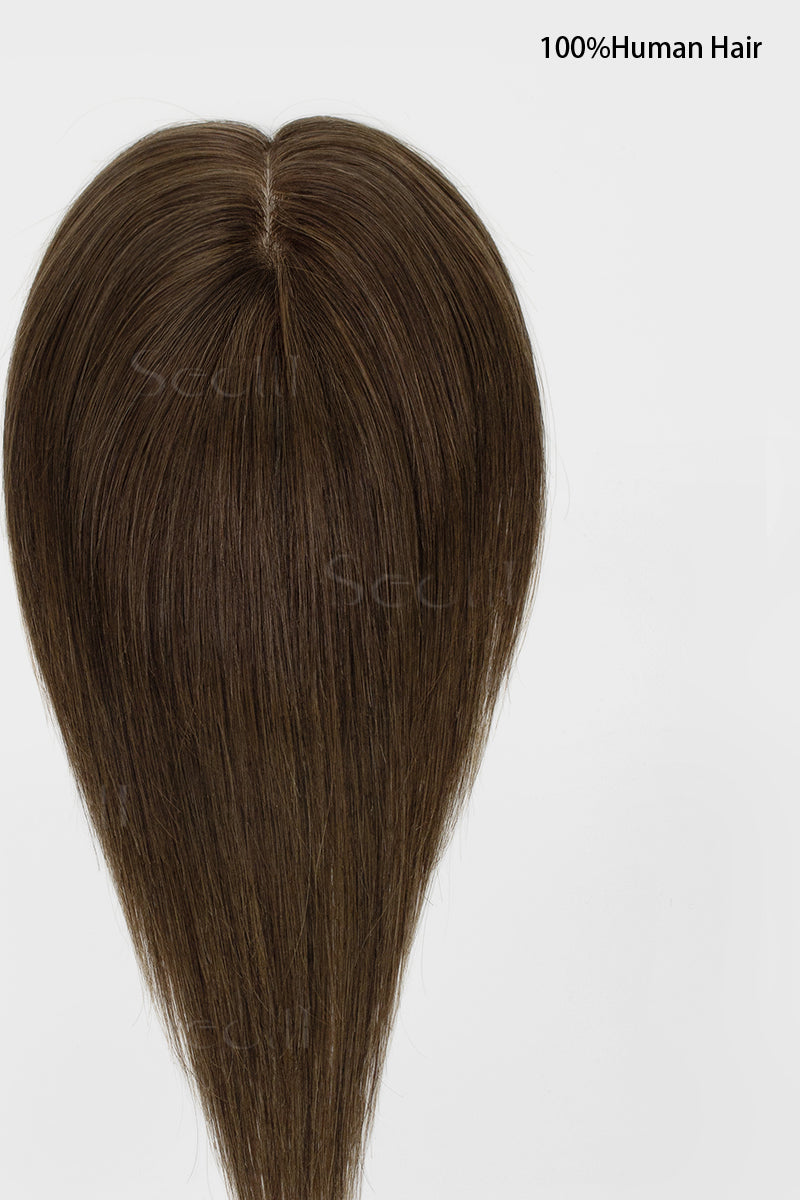 Hera Human Hair Topper Medium Brown