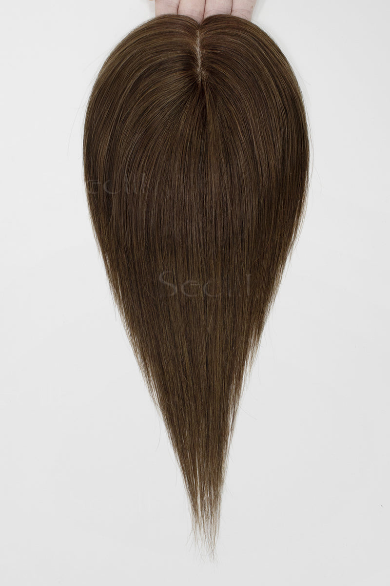 Hera Human Hair Topper Medium Brown