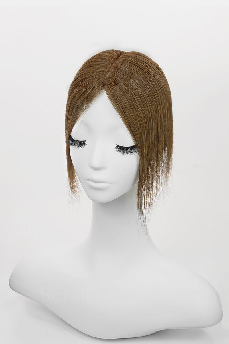 Hera Human Hair Topper Medium Ash Brown
