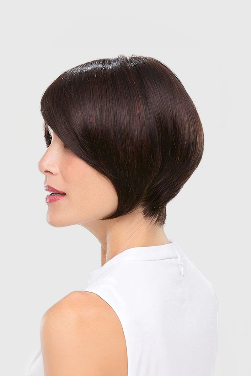 Linda Peluca Bob de Cabello Humano con Encaje Completo Sin Pegamento, Color y Estilo Personalizables
