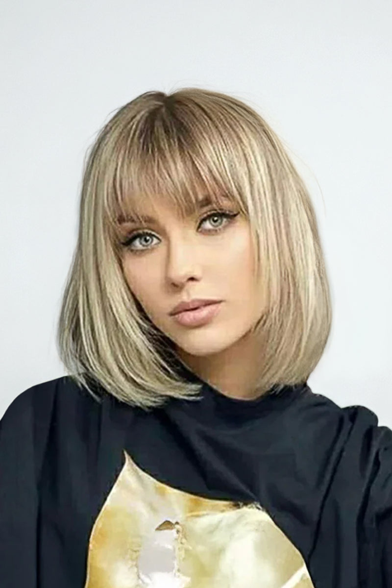 Lucia Peluca Bob de Cabello Humano con Encaje Completo Sin Pegamento, Color y Estilo Personalizables
