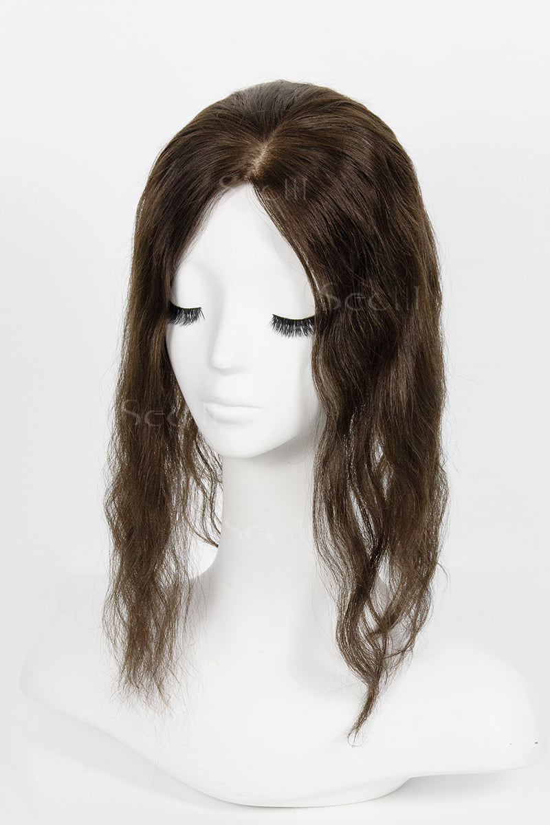 Metis C01 Wave Topper No Bangs Chocolate Brown