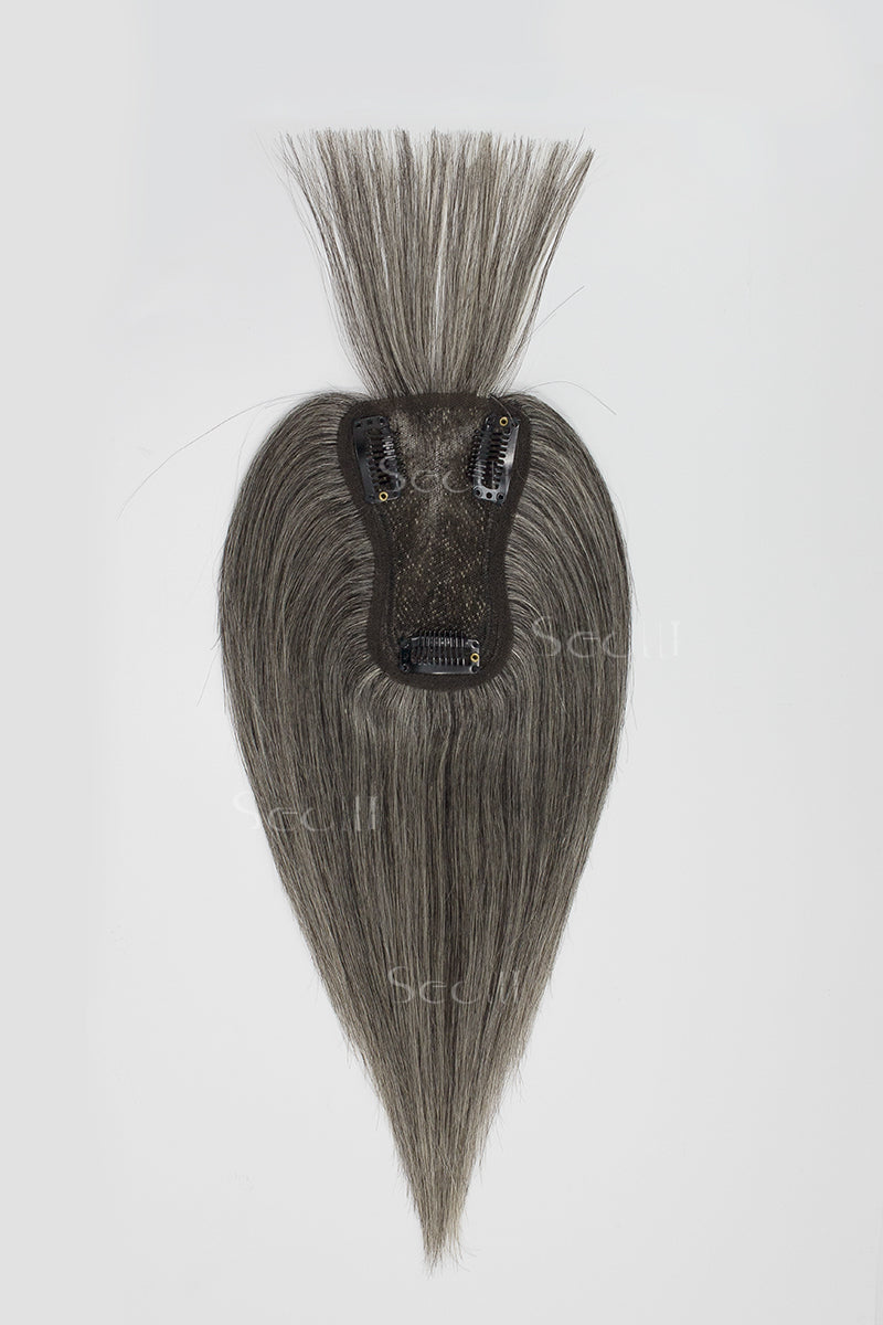 Mona-B Handmade Human Hair Topper with Bangs