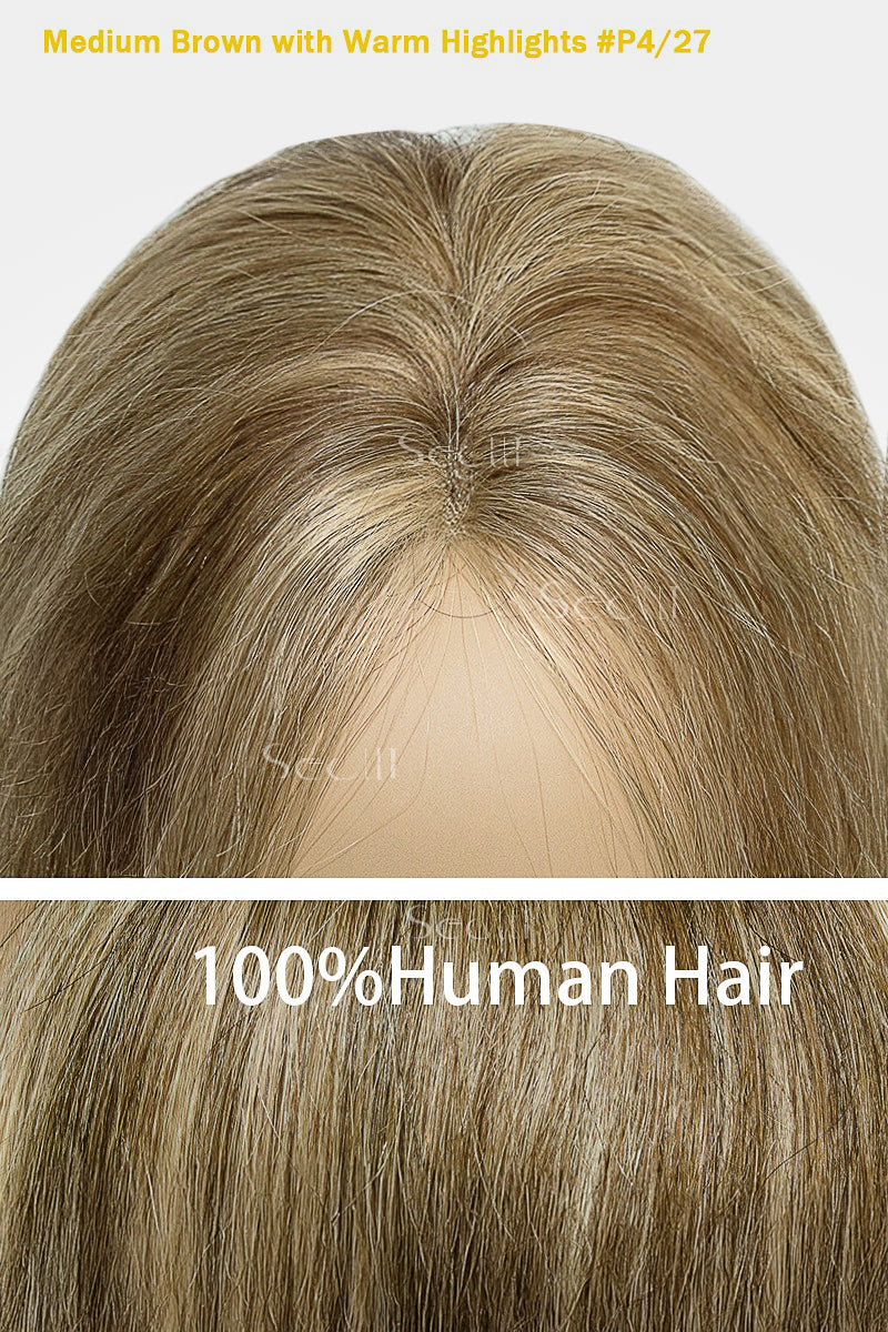 Topper de Cabello Humano y Hecho a Mano Hera