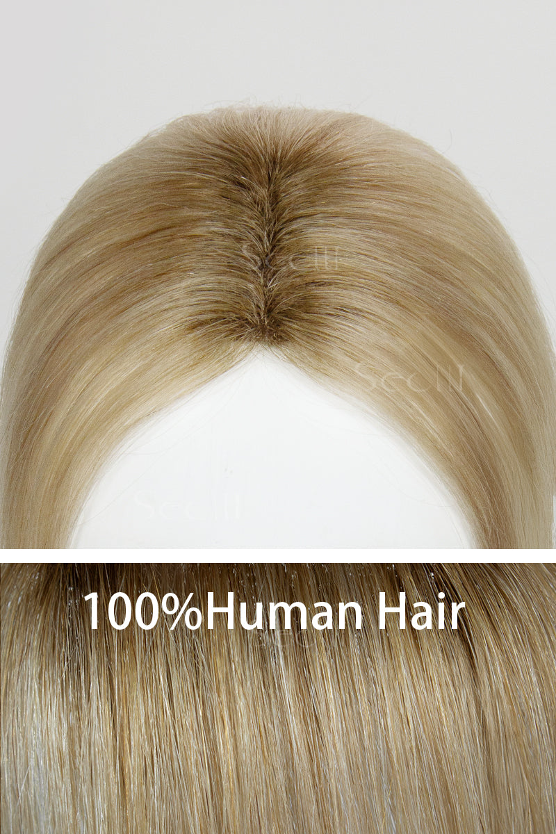Blonde hairpiece with &